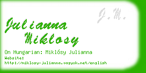 julianna miklosy business card