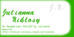 julianna miklosy business card